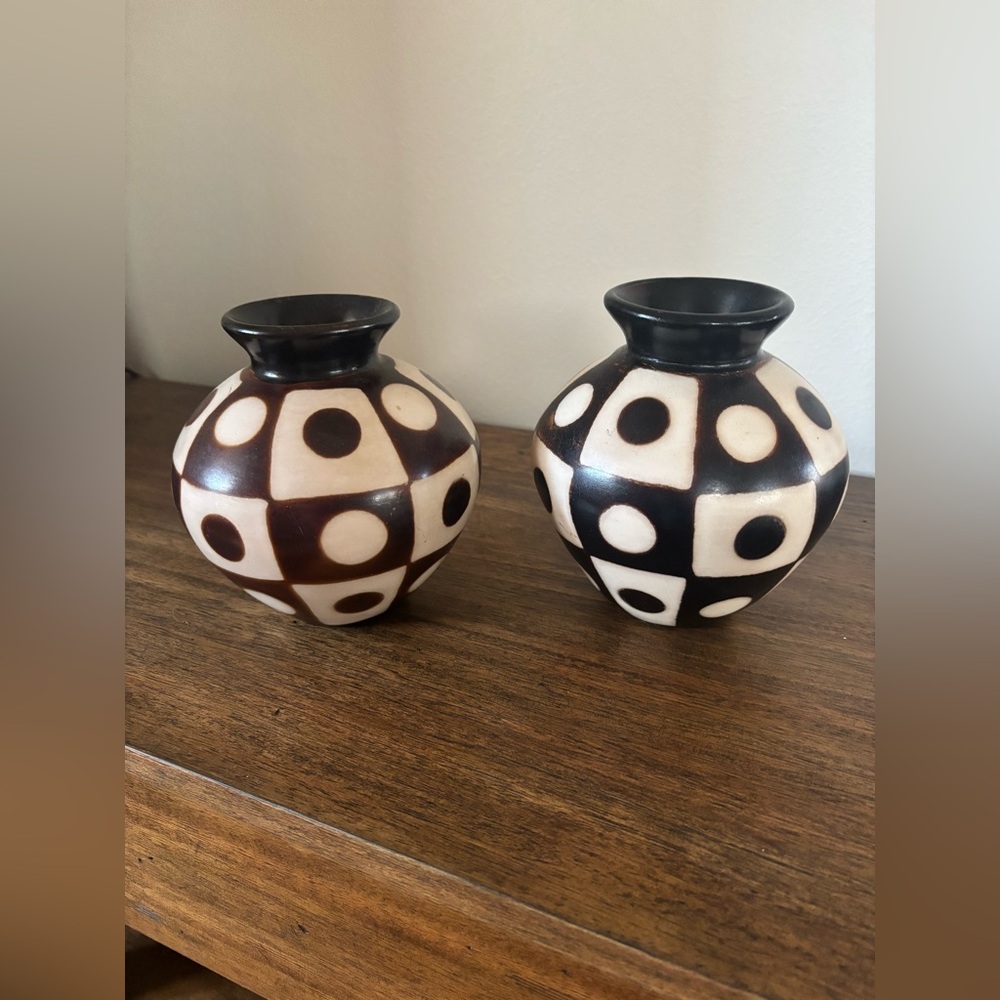 Set of two ceramic vases